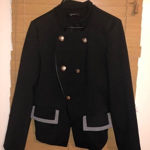 r.j story fashion Jackets & Coats - Black and gray buttoned blazer for ladies size L r.j story fashion Jackets & Coats - Black and gray buttoned blazer for ladies size L